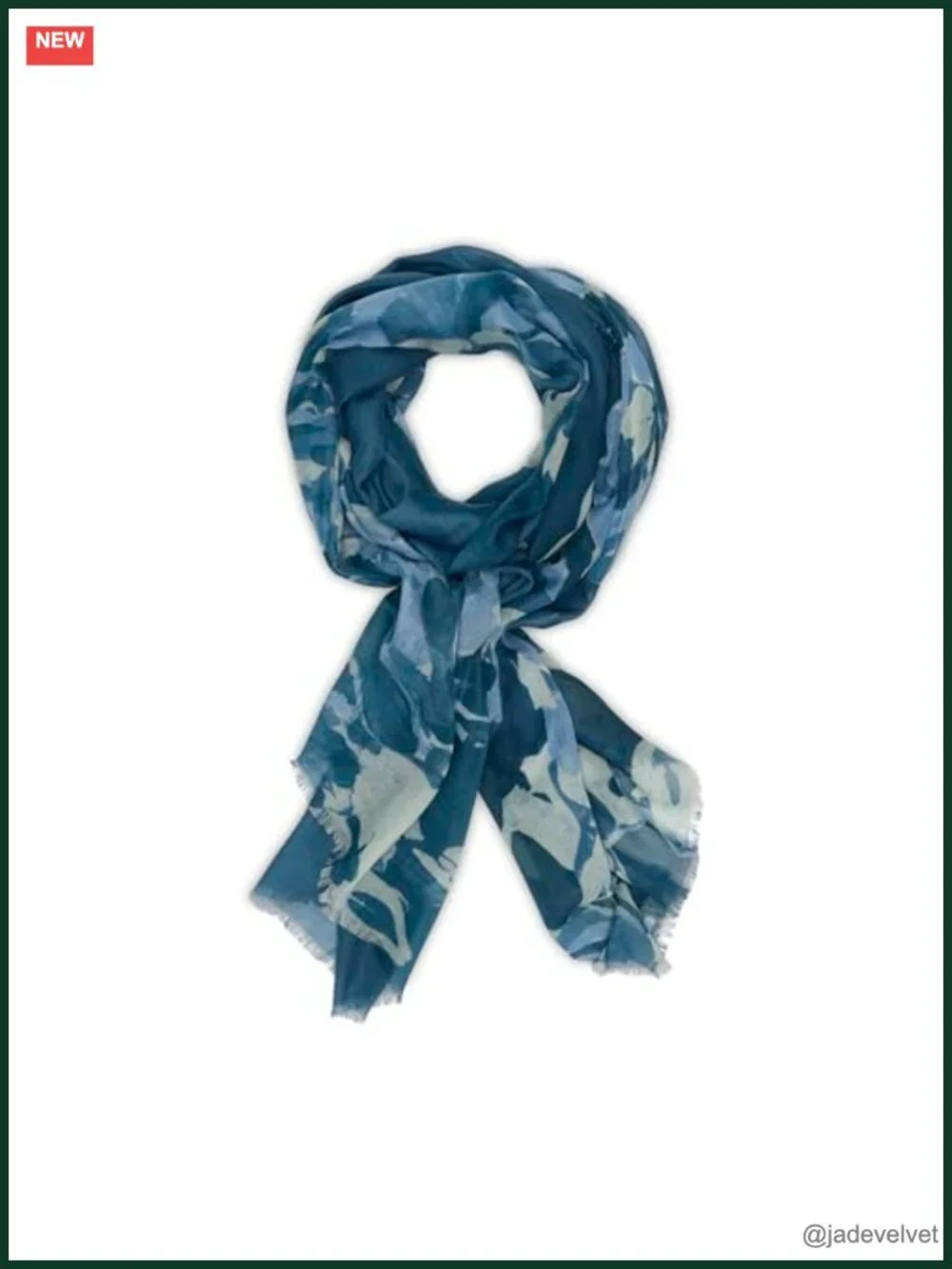 Floral Oversized Lightweight Scarf With Eyelash Fringe